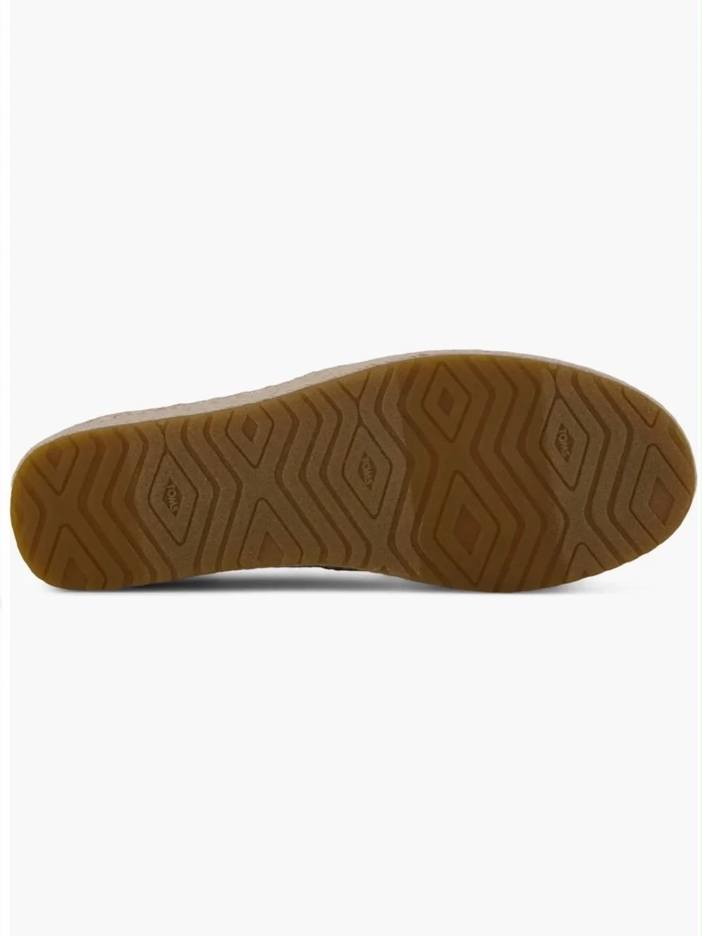 Toms Natural Beige Platform Espadrille Slip-On